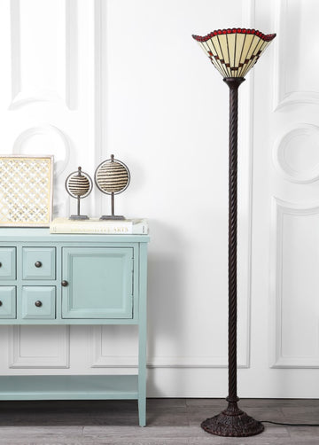 Smith Tiffany Style 70.5" Torchiere LED Floor Lamp - JONATHAN Y